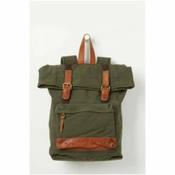 Fat Face FatFace Green Salcombe Canvas Rucksack -FatFaceshop unnamed file 1005
