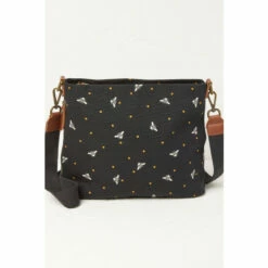 Fat Face FatFace Kingston Black Polka Dot Bee Cross-Body Bag