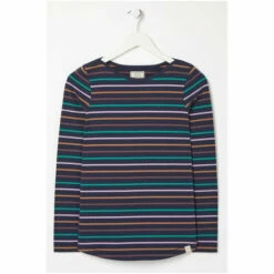 Fat Face FatFace Blue Organic Cotton Multi Breton T-Shirt -FatFaceshop unnamed file 101