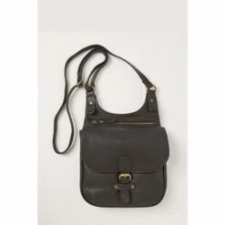 Fat Face FatFace Anna Oiled Leather Black Cross-Body Bag