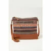 Fat Face FatFace Woven Leather Brown Mix Bag