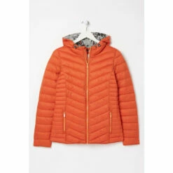 Fat Face FatFace Orange Ruby Puffer Jacket -FatFaceshop unnamed file 1139
