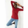Fat Face FatFace Red Katie Organic Cotton Top -FatFaceshop unnamed file 117