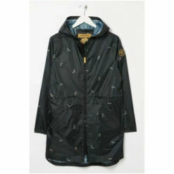 Fat Face FatFace Womens Printed Waterproof Packable Jacket Navy Dog -FatFaceshop unnamed file 1232