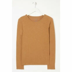 Fat Face FatFace Katie Organic Brown Cotton Top -FatFaceshop unnamed file 125