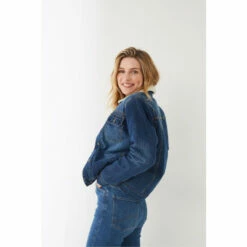Fat Face FatFace Blue Denim Borg Jacket -FatFaceshop unnamed file 1257