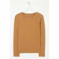Fat Face FatFace Katie Organic Brown Cotton Top -FatFaceshop unnamed file 126