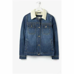 Fat Face FatFace Blue Denim Borg Jacket -FatFaceshop unnamed file 1260