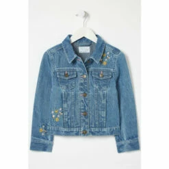 Fat Face FatFace Blue Embroidered Denim Jacket -FatFaceshop unnamed file 1271
