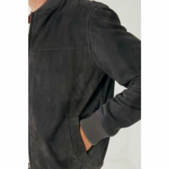 Fat Face Grey Copper & Black Suede Bomber Jacket -FatFaceshop unnamed file 1280
