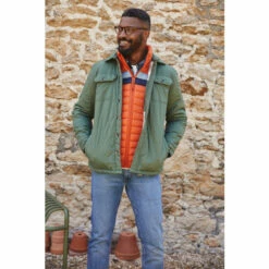 Fat Face Green Burgh Quilted Overshirt