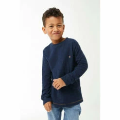 Fat Face Blue Texture Long Sleeve T-Shirts 3 Pack -FatFaceshop unnamed file 131