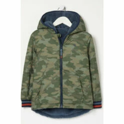 Fat Face FatFace Blue Camo Reversible Jacket