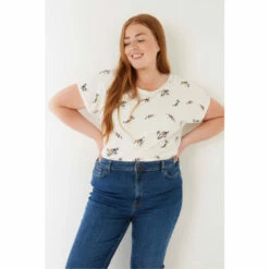 Fat Face FatFace Natural Ivy Painted Bird T-Shirt