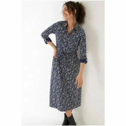 Fat Face FatFace Blue Sarah Prairie Shirt Dress -FatFaceshop unnamed file 1464