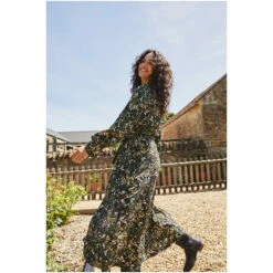 Fat Face FatFace Swinley Forest Black Midi Dress