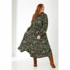 Fat Face FatFace Swinley Forest Black Midi Dress -FatFaceshop unnamed file 1474