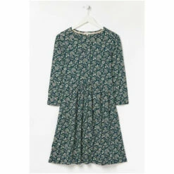 Fat Face FatFace Green Nina Prairie Jersey Dress -FatFaceshop unnamed file 1497