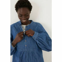 Fat Face FatFace Blue Liss Denim Dress 4 Fat Face FatFace Blue Liss Denim Dress -FatFaceshop unnamed file 1505