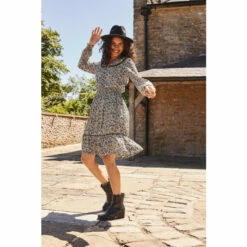 Fat Face FatFace Evedon Black Floral Dress