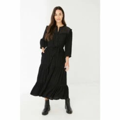 Fat Face FatFace Ella Lace Black Midi Dress