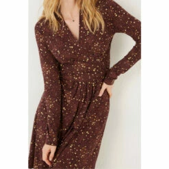 Fat Face FatFace Purple Delphine Dot Jersey Dress -FatFaceshop unnamed file 1521