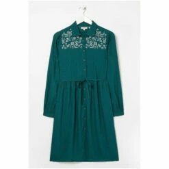 Fat Face FatFace Green Corby Embroidered Dress -FatFaceshop unnamed file 1538