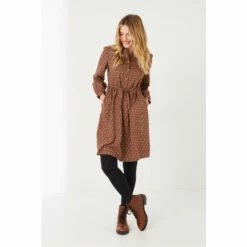 Fat Face FatFace Brown Corby Wave Shirt Dress
