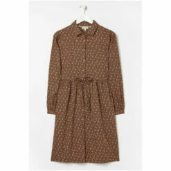 Fat Face FatFace Brown Corby Wave Shirt Dress -FatFaceshop unnamed file 1558