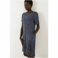 Fat Face FatFace Blue Simone Jersey Wave Dot Dress