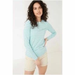 Fat Face FatFace Green Organic Cotton Breton T-Shirt