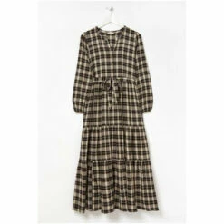 Fat Face FatFace Arlo Check Black Midi Dress 6 Fat Face FatFace Arlo Check Black Midi Dress -FatFaceshop unnamed file 1594