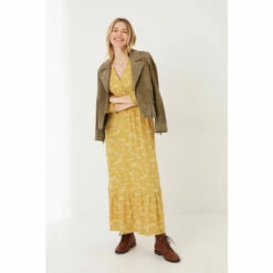 Fat Face FatFace Yellow Penryn Painted Bird Midi Dress 5 Fat Face FatFace Yellow Penryn Painted Bird Midi Dress -FatFaceshop unnamed file 1598