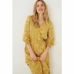 Fat Face FatFace Yellow Penryn Painted Bird Midi Dress 7 Fat Face FatFace Yellow Penryn Painted Bird Midi Dress -FatFaceshop unnamed file 1600
