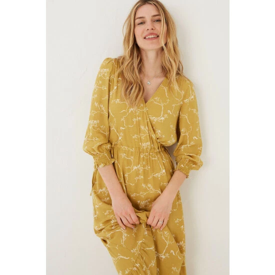 unnamed-file-1600.jpg Fat Face FatFace Yellow Penryn Painted Bird Midi Dress -FatFaceshop unnamed file 1600