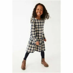 Fat Face FatFace Blue Grace Check Dress -FatFaceshop unnamed file 1607