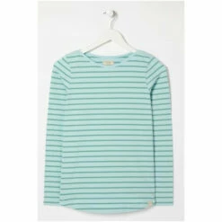 Fat Face FatFace Green Organic Cotton Breton T-Shirt -FatFaceshop unnamed file 163