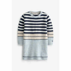 Fat Face FatFace Blue Stripe Knitted Dress -FatFaceshop unnamed file 1652