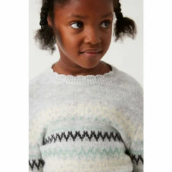 Fat Face FatFace Grey Fairisle Pattern Dress -FatFaceshop unnamed file 1658