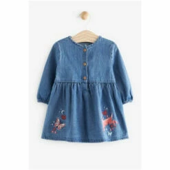 Fat Face FatFace Baby Crew Button Front Dress Denim -FatFaceshop unnamed file 1664