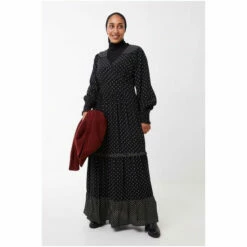 Fat Face FatFace Ottilie Geo Black Maxi Dress