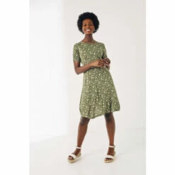 Fat Face FatFace Green Delilah Daisy Dress
