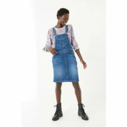 Fat Face FatFace Blue Lulu Denim Pinafore Dress