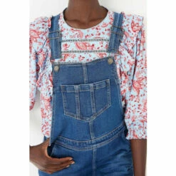 Fat Face FatFace Blue Lulu Denim Pinafore Dress -FatFaceshop unnamed file 1711