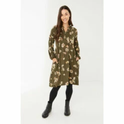 Fat Face FatFace Green Nieve Floating Blossom Dress