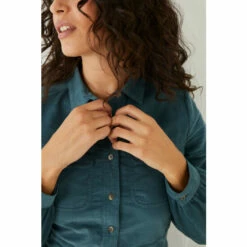 Fat Face FatFace Green Tabitha Cord Shirt Dress -FatFaceshop unnamed file 1720