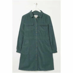 Fat Face FatFace Green Tabitha Cord Shirt Dress -FatFaceshop unnamed file 1722