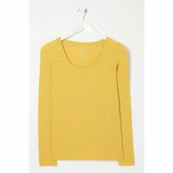 Fat Face FatFace Yellow Kelly Organic Cotton Top -FatFaceshop unnamed file 173