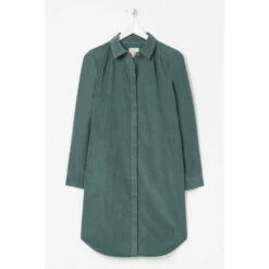 Fat Face FatFace Green Chester Cord Shirt Dress -FatFaceshop unnamed file 1731