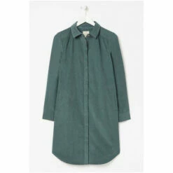Fat Face FatFace Green Chester Cord Shirt Dress -FatFaceshop unnamed file 1732